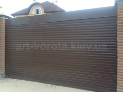 Роллетные ворота Алютех  RAL 8014 коричневый